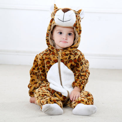 Unisex Toddler Animal Fleece Romper 1-3 Years