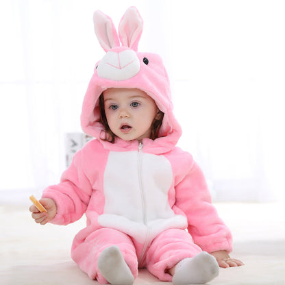 Unisex Toddler Animal Fleece Romper 1-3 Years