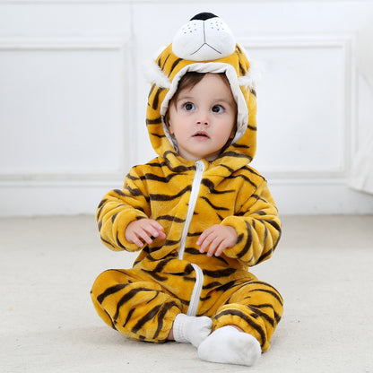Unisex Toddler Animal Fleece Romper 1-3 Years