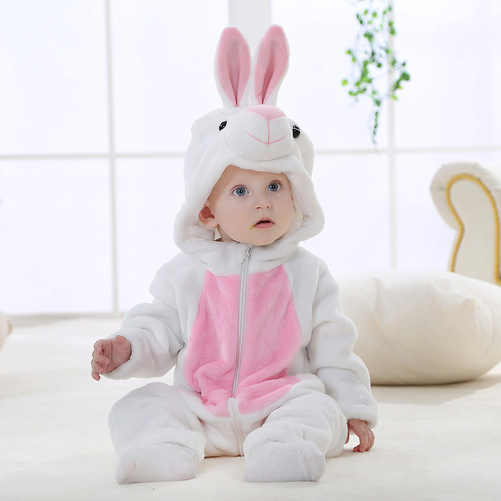 Unisex Toddler Animal Fleece Romper 1-3 Years