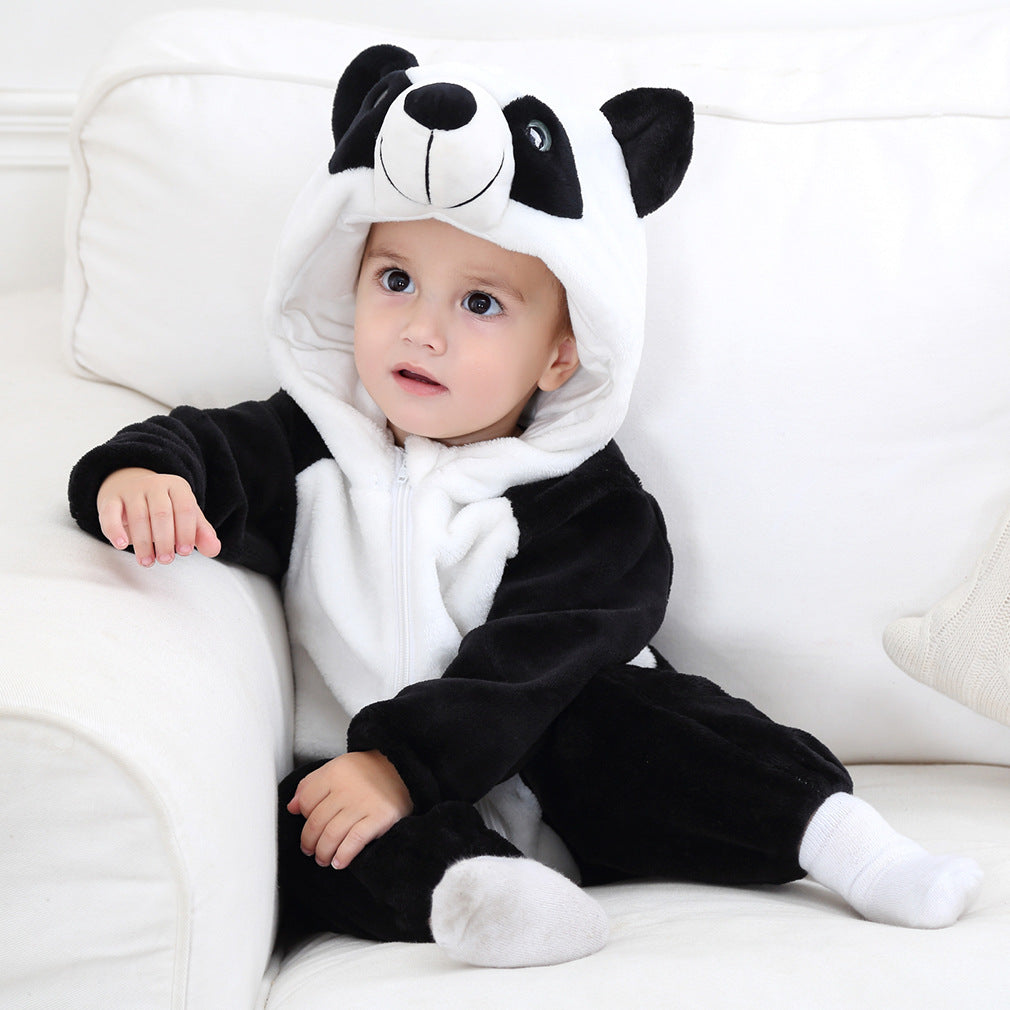 Unisex Toddler Animal Fleece Romper 1-3 Years
