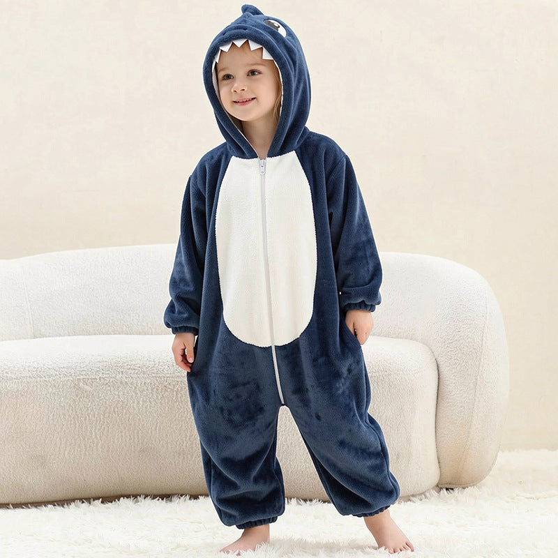 Unisex Animal-Print Fleece Onesie 4-12 Years