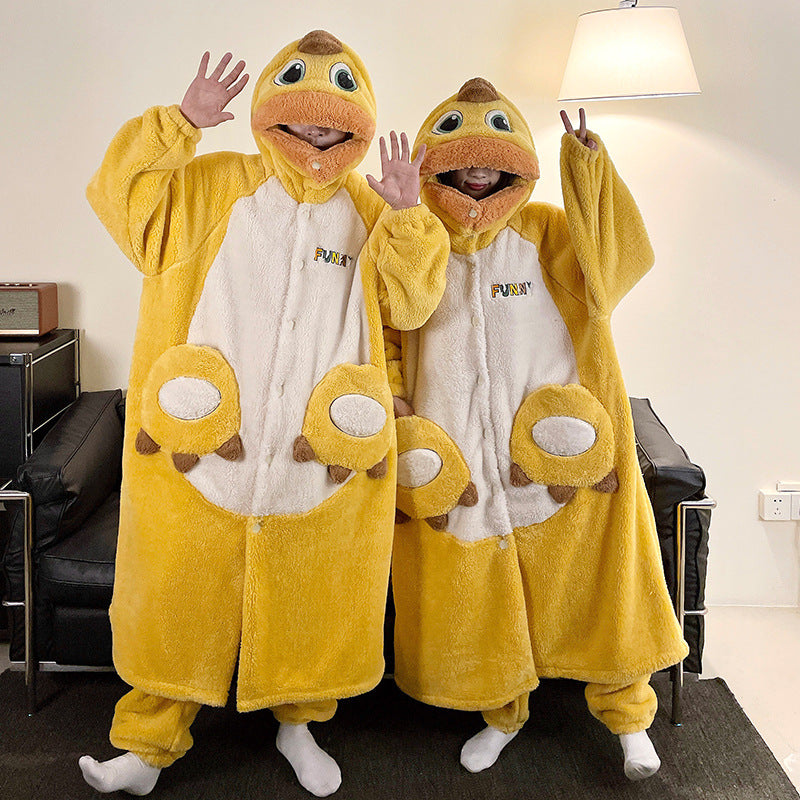 Unisex Adults 3D Character Plush Pajama Set