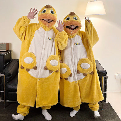 Unisex Adults 3D Character Plush Pajama Set