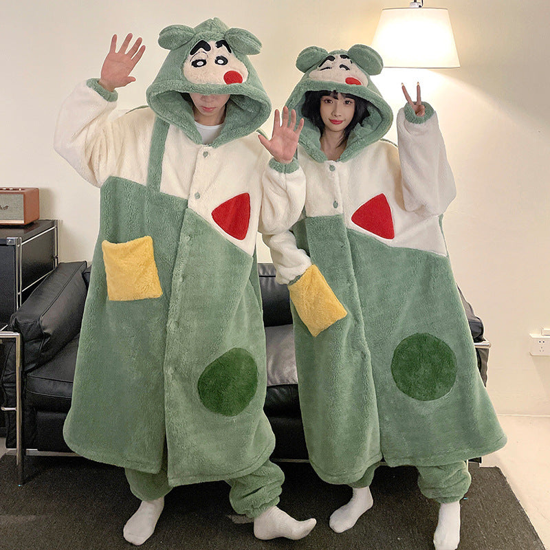 Unisex Adults 3D Character Plush Pajama Set