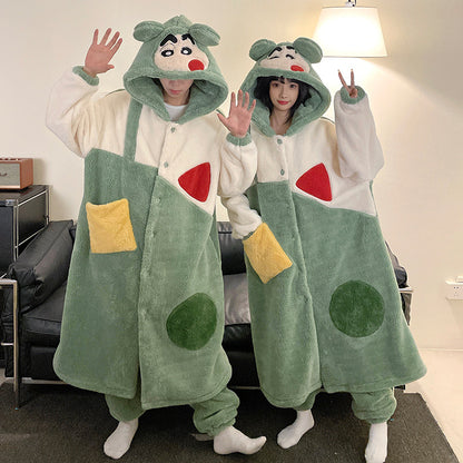 Unisex Adults 3D Character Plush Pajama Set