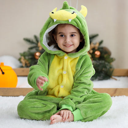 Unisex Animal-Print Fleece Onesie 4-12 Years