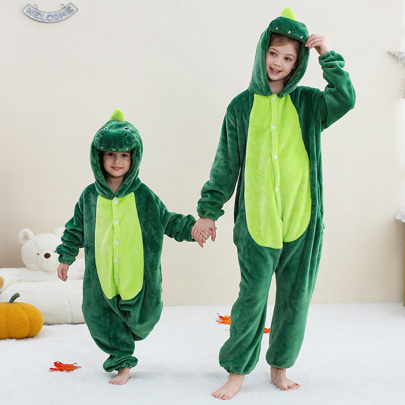 Unisex Animal-Print Fleece Onesie 4-12 Years