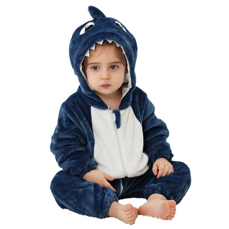Unisex Toddler Animal Fleece Romper 1-3 Years