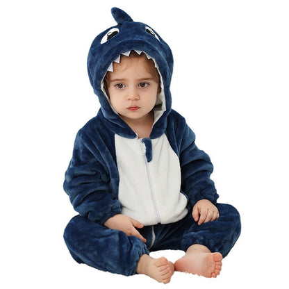 Unisex Toddler Animal Fleece Romper 1-3 Years