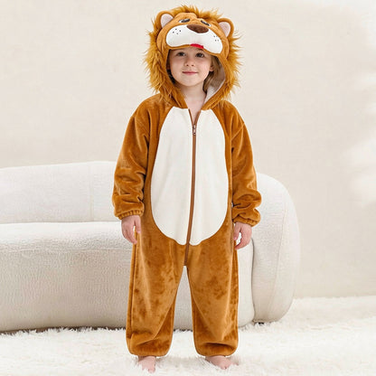 Unisex Animal-Print Fleece Onesie 4-12 Years