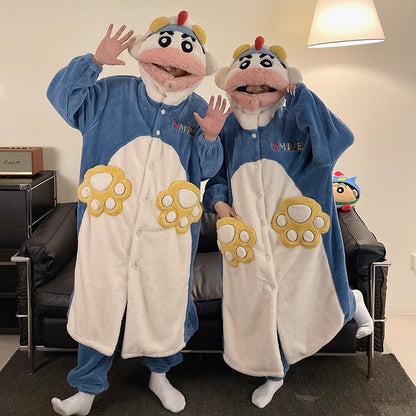 Unisex Adults 3D Character Plush Pajama Set