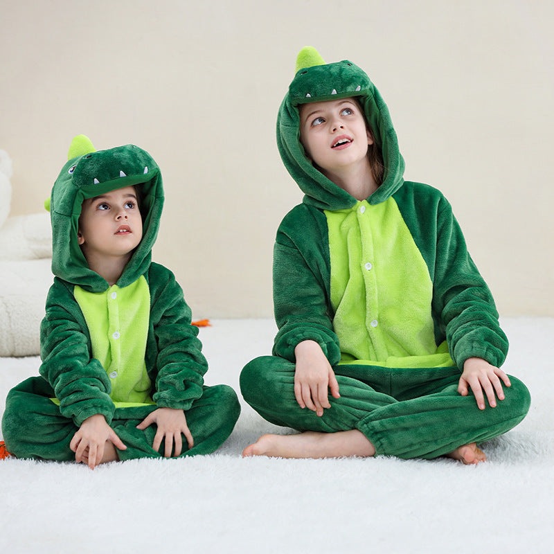 Unisex Animal-Print Fleece Onesie 4-12 Years