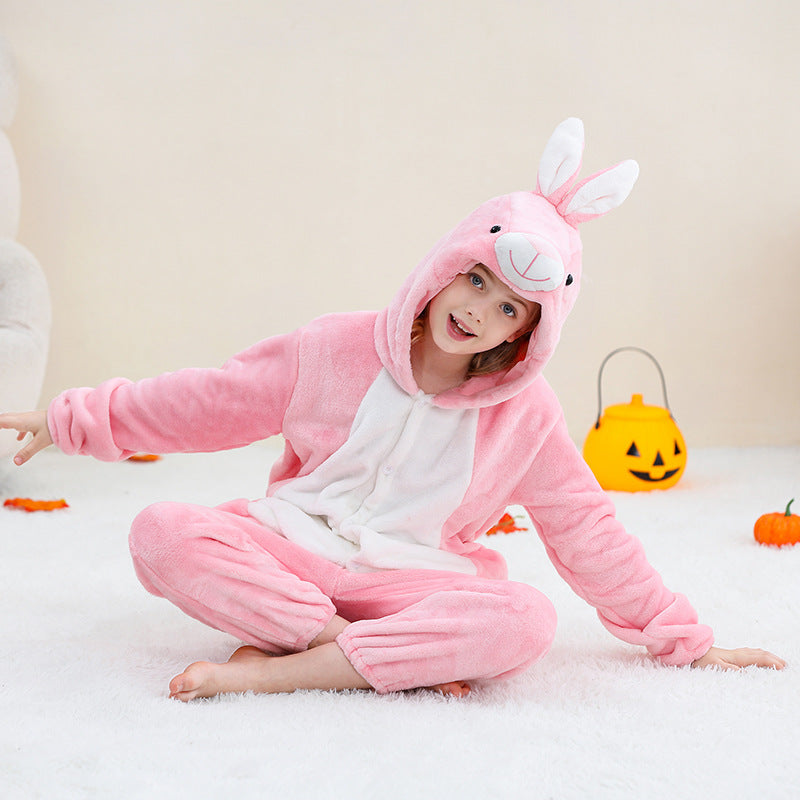 Unisex Animal-Print Fleece Onesie 4-12 Years