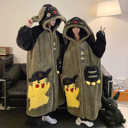 Unisex Adults 3D Character Plush Pajama Set