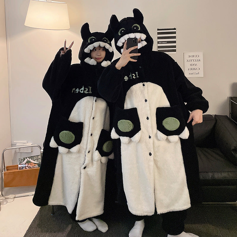 Unisex Adults 3D Character Plush Pajama Set