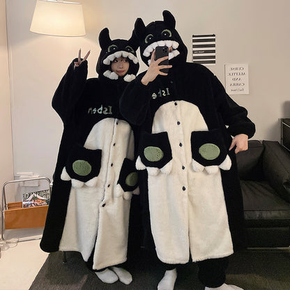 Unisex Adults 3D Character Plush Pajama Set
