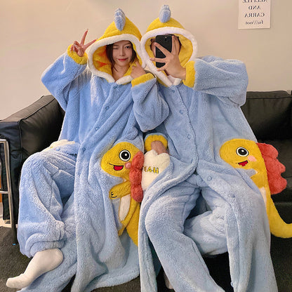 Unisex Adults 3D Character Plush Pajama Set