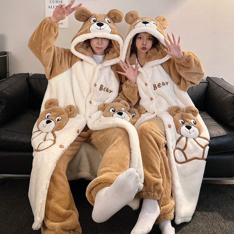 Unisex Adults 3D Character Plush Pajama Set
