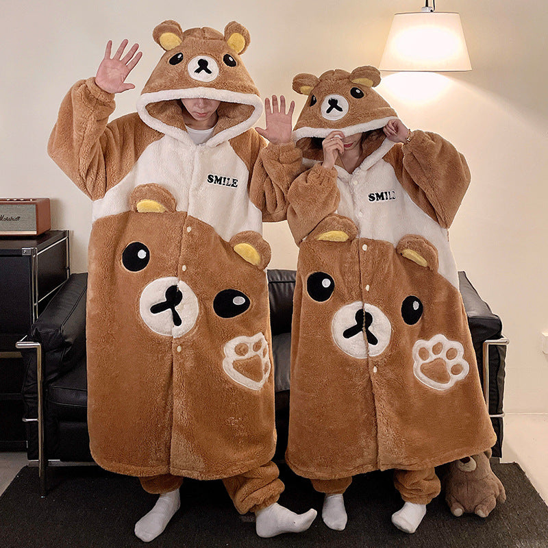 Unisex Adults 3D Character Plush Pajama Set