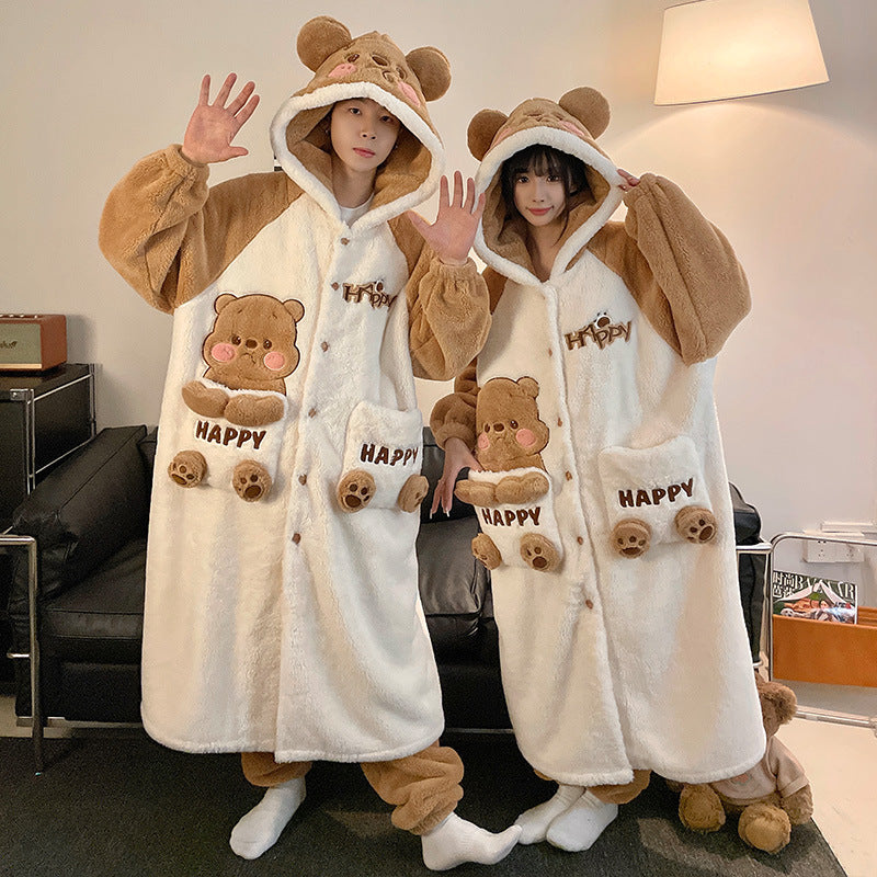 Unisex Adults 3D Character Plush Pajama Set