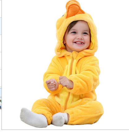 Unisex Toddler Animal Fleece Romper 1-3 Years