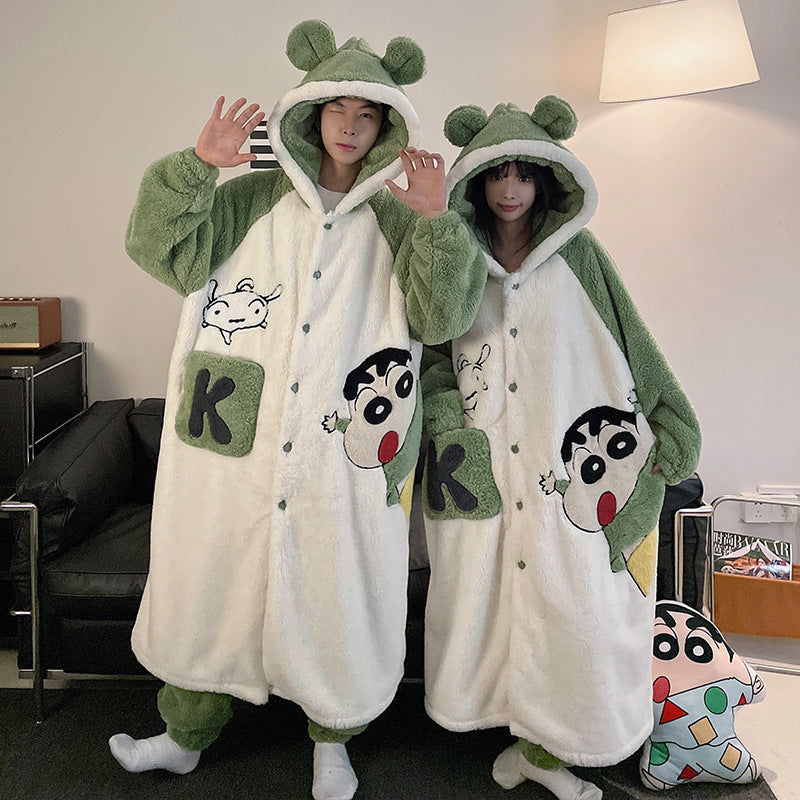 Unisex Adults 3D Character Plush Pajama Set