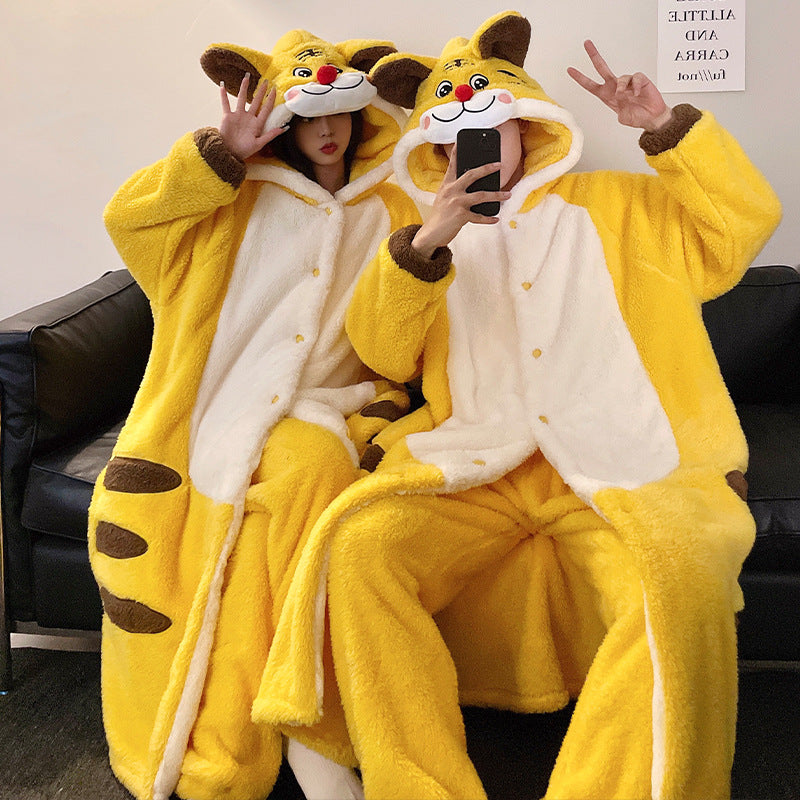 Unisex Adults 3D Character Plush Pajama Set