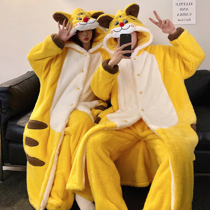 Unisex Adults 3D Character Plush Pajama Set