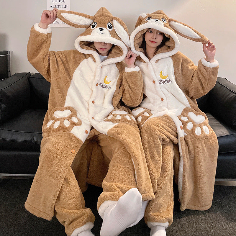 Unisex Adults 3D Character Plush Pajama Set