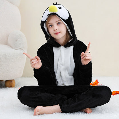 Unisex Animal-Print Fleece Onesie 4-12 Years
