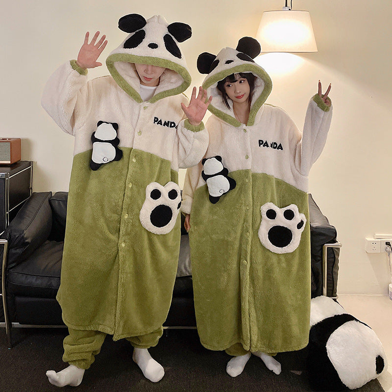Unisex Adults 3D Character Plush Pajama Set