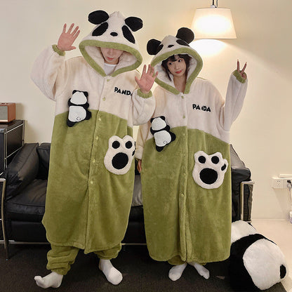 Unisex Adults 3D Character Plush Pajama Set