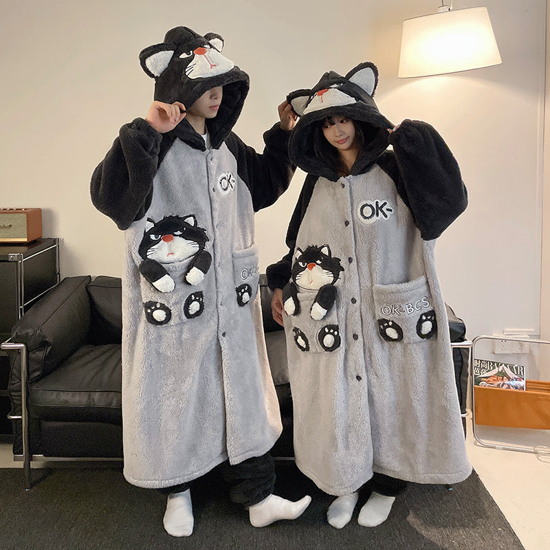 Unisex Adults 3D Character Plush Pajama Set