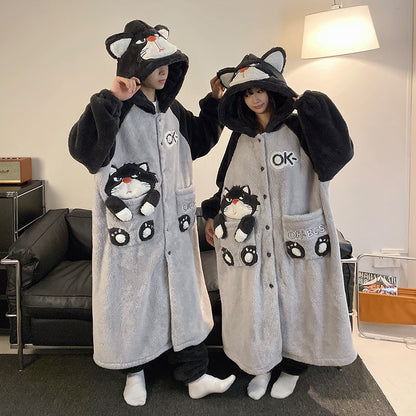 Unisex Adults 3D Character Plush Pajama Set