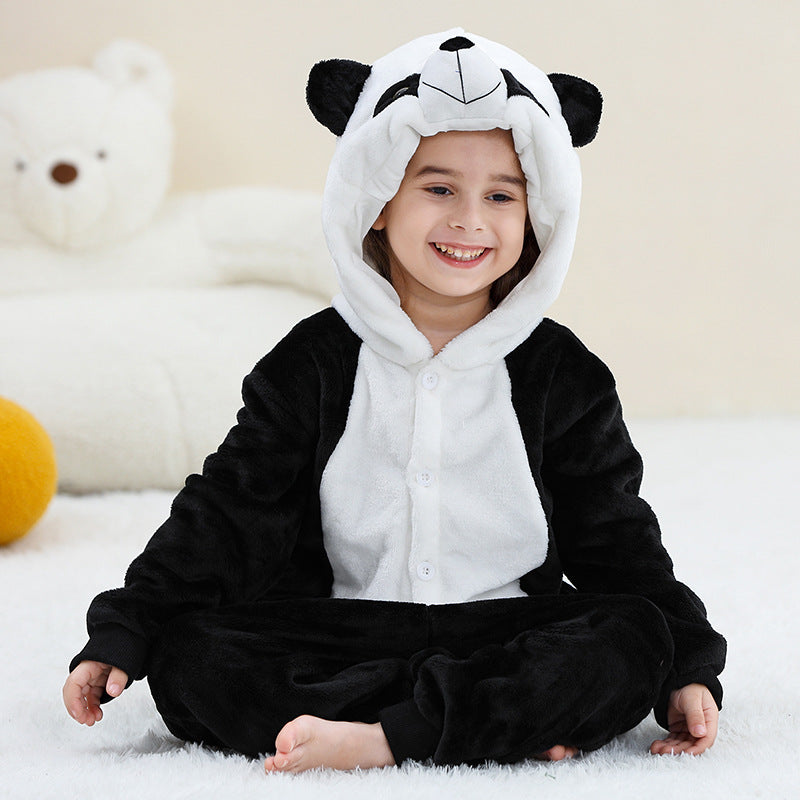 Unisex Animal-Print Fleece Onesie 4-12 Years