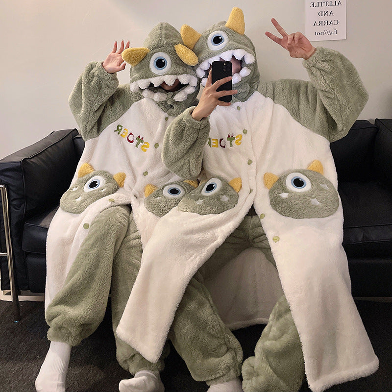 Unisex Adults 3D Character Plush Pajama Set