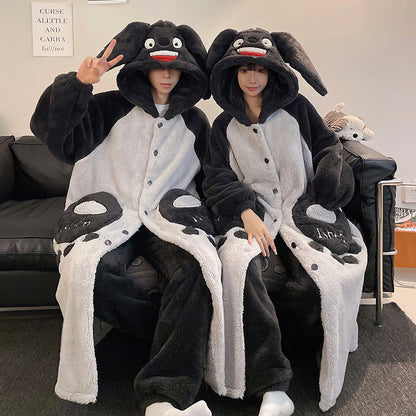 Unisex Adults 3D Character Plush Pajama Set
